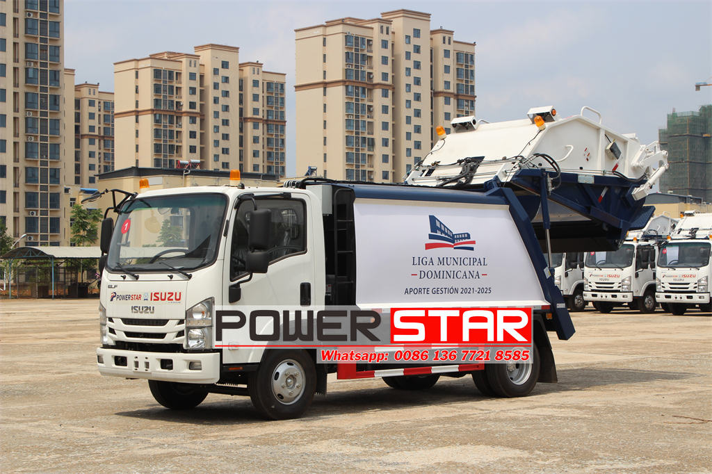 ISUZU rear load trash truck for sale