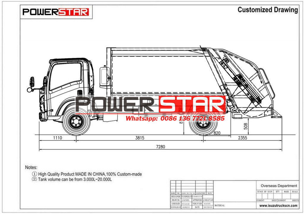 Isuzu garbage compactor trucks for sale