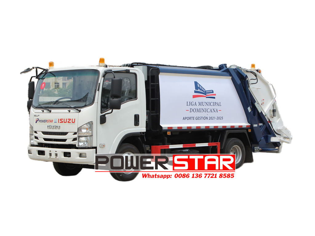 ISUZU NKR rear load trash truck