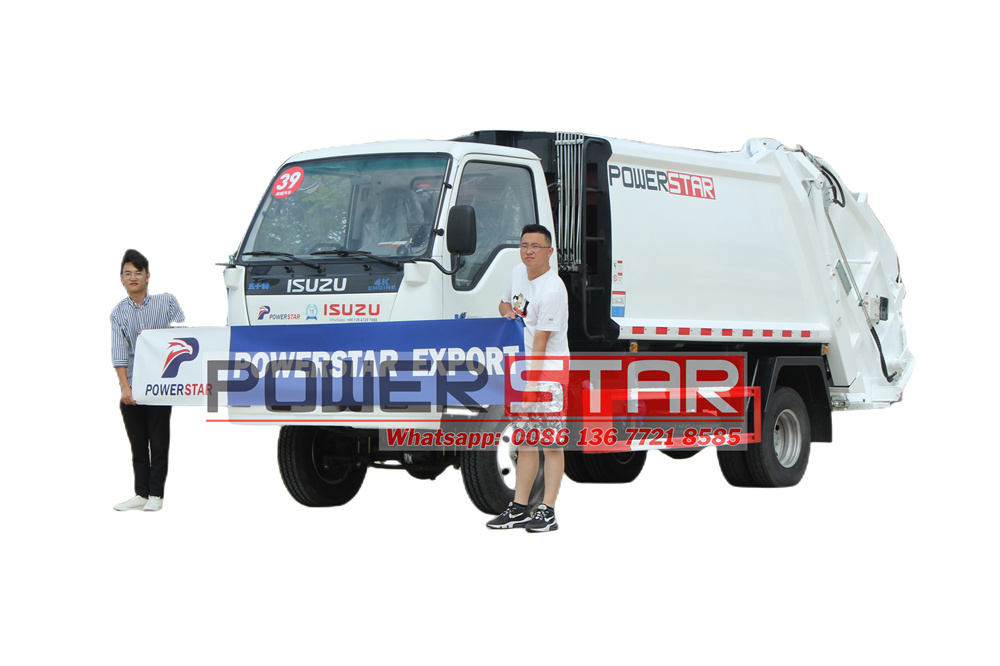 Isuzu 4x4 drive rear loader truck