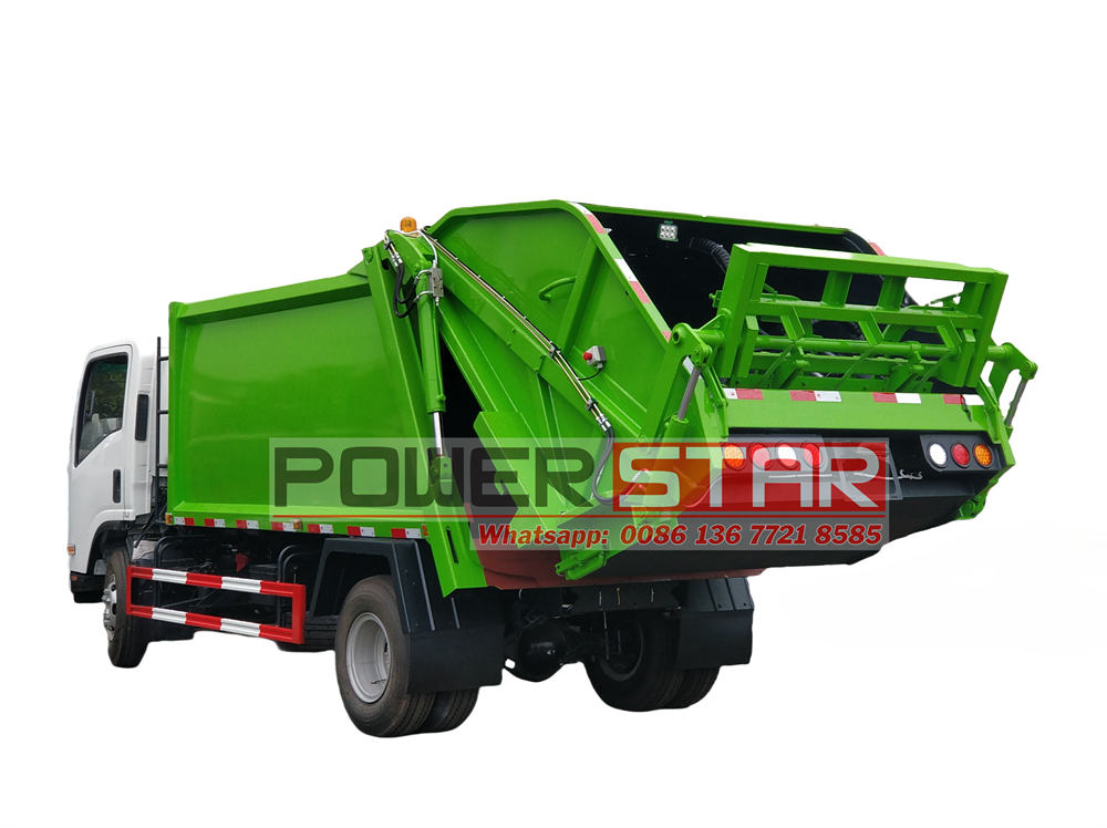 Isuzu 13 yard rear loader garbage truck