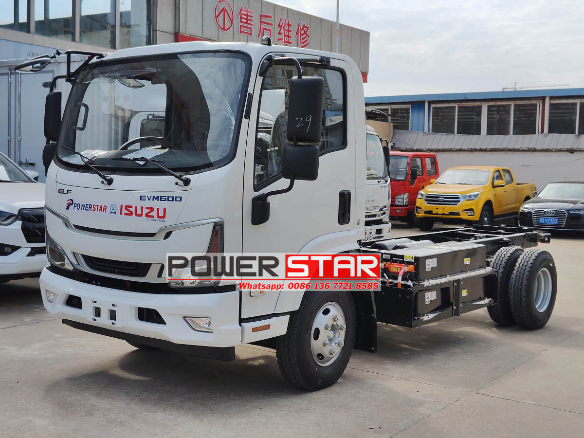 New energy EV Isuzu cab chassis for refuse compactor truck