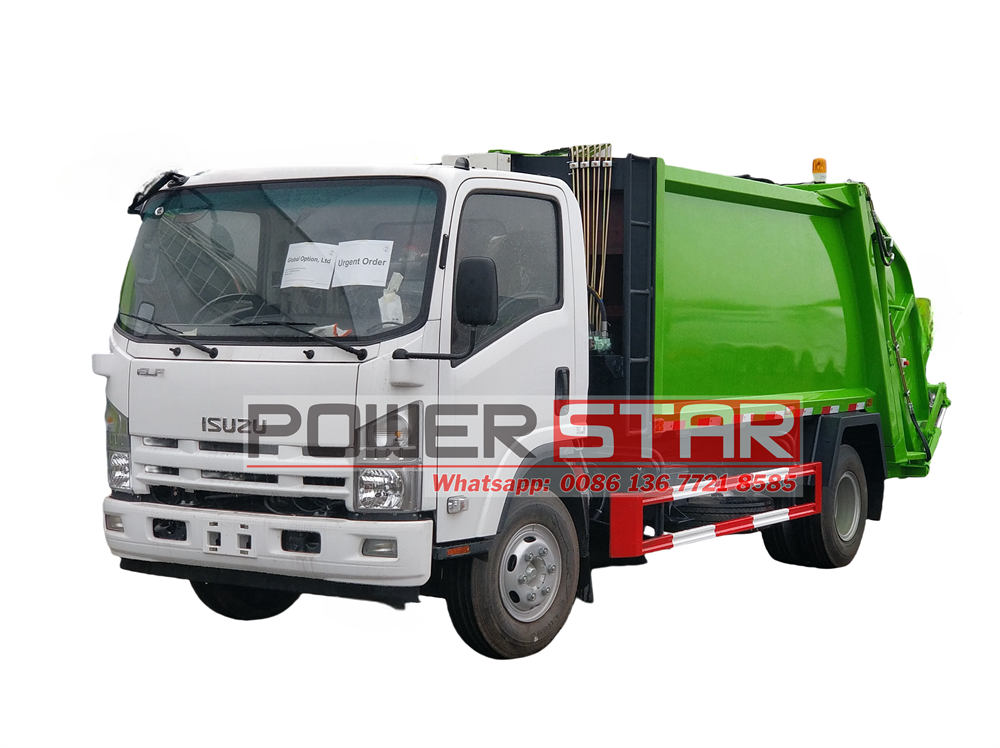 Isuzu 13 yard rear loader truck