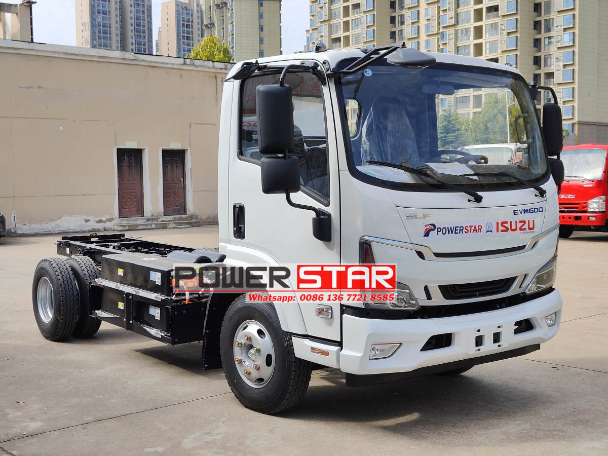 New energy EV Isuzu cab chassis for refuse compactor truck