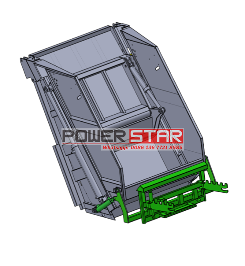 ISUZU refuse compactor truck rear hopper system