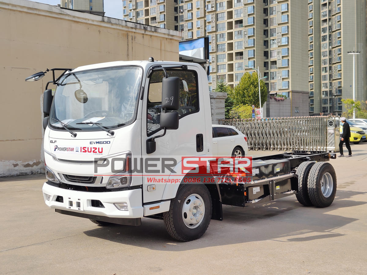 Isuzu EV electric garbage truck chassis cab