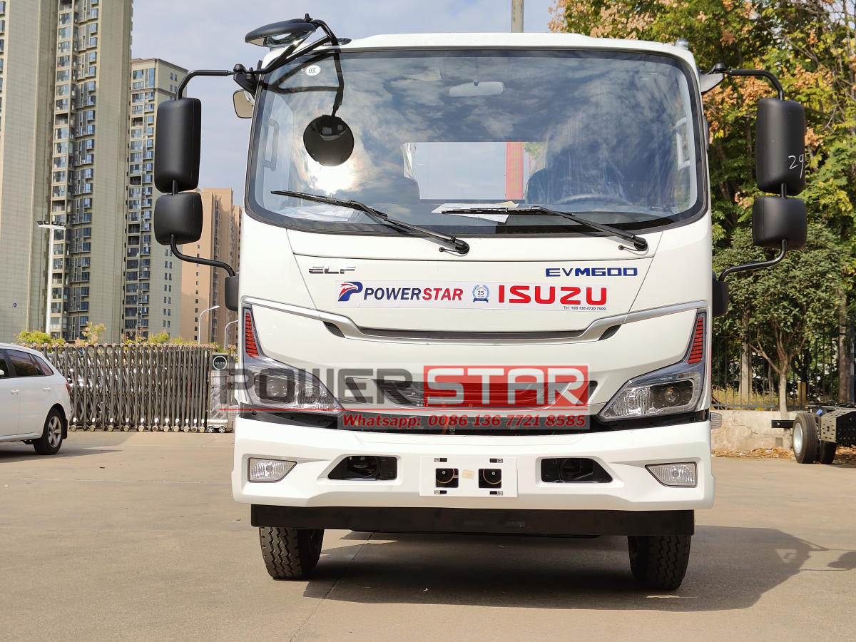 Isuzu EV electric garbage truck chassis cab