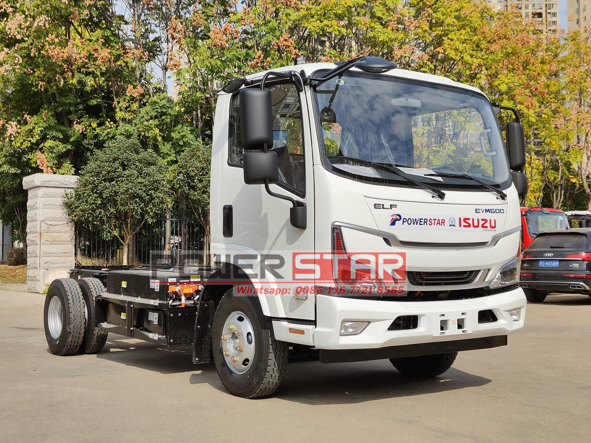 Isuzu EV electric garbage truck chassis cab