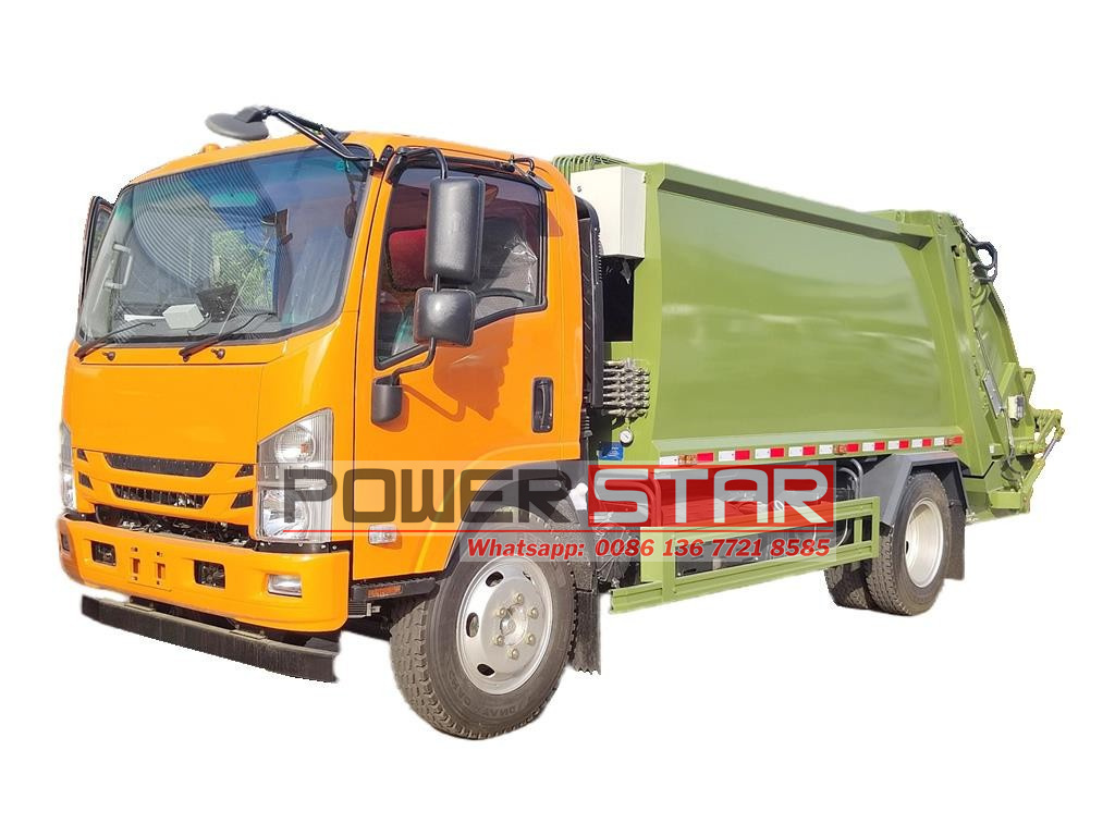 Isuzu 10cbm trash truck compactor