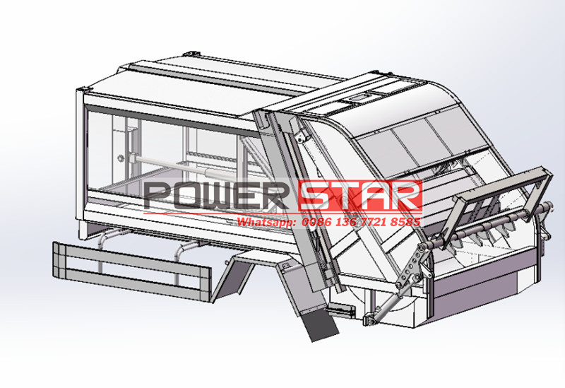 Isuzu rear loader truck compactor body