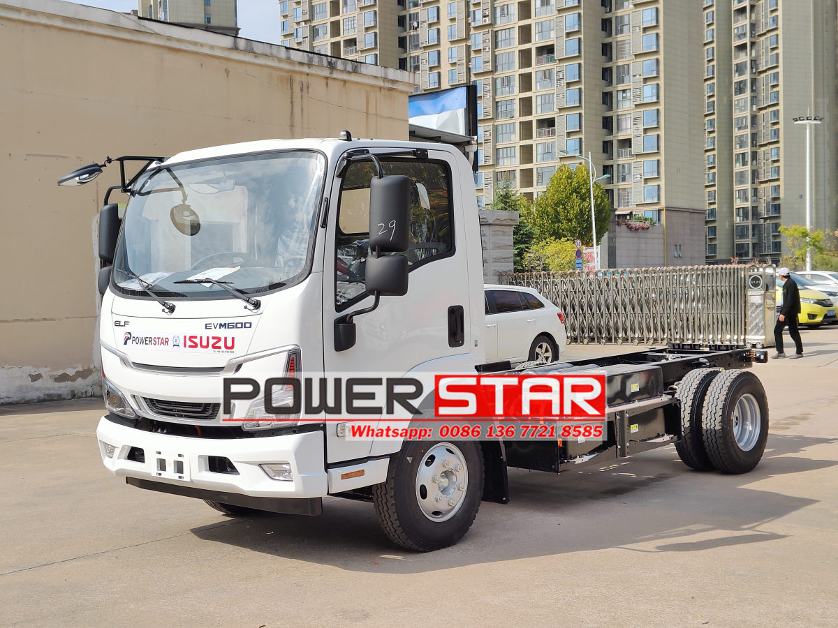 2025 New Pure Electric EV garbage truck cab chassis Isuzu