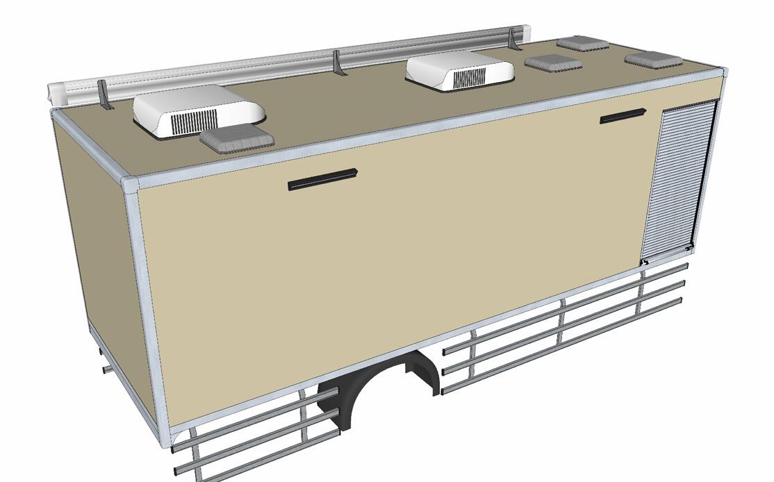 Technical drawing for Philippines ISUZU Mobile Medical Clinic Vehicles