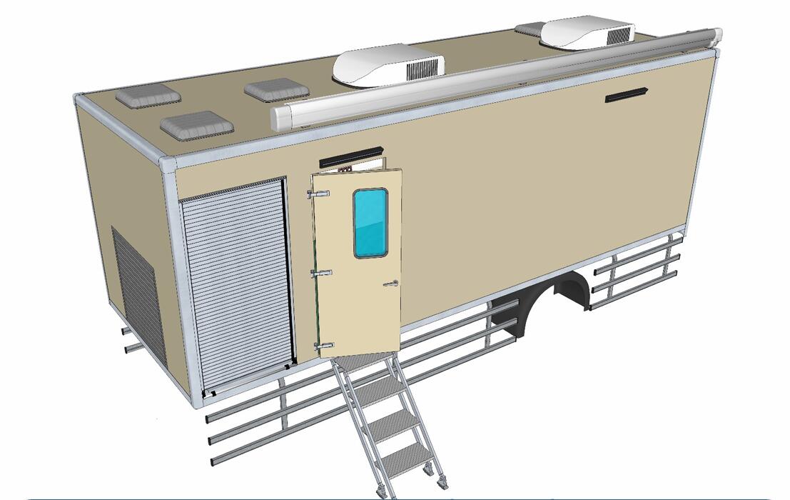 Technical drawing for Philippines ISUZU Mobile Medical Clinic Vehicles