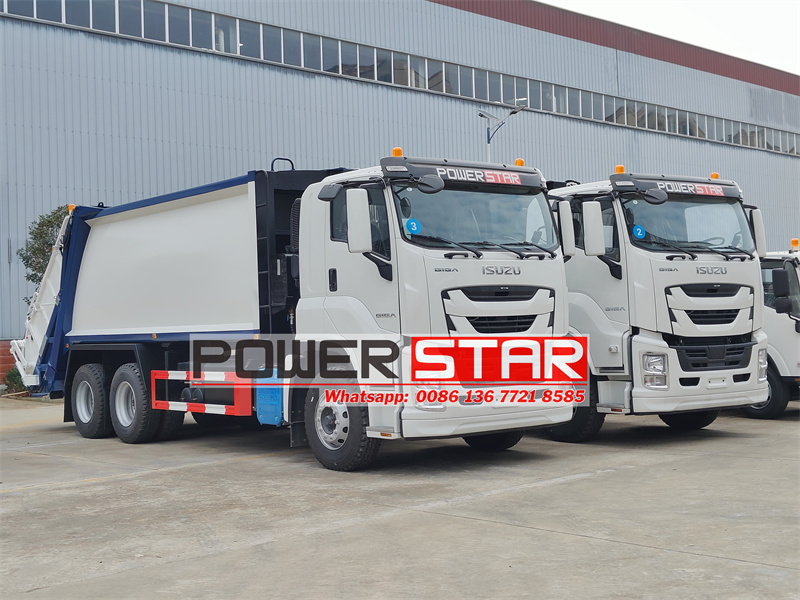 ISUZU 6x4 GIGA refuse trash compactor truck