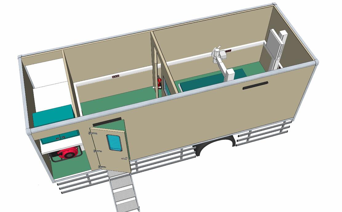 Technical drawing for Philippines ISUZU Mobile Medical Clinic Vehicles