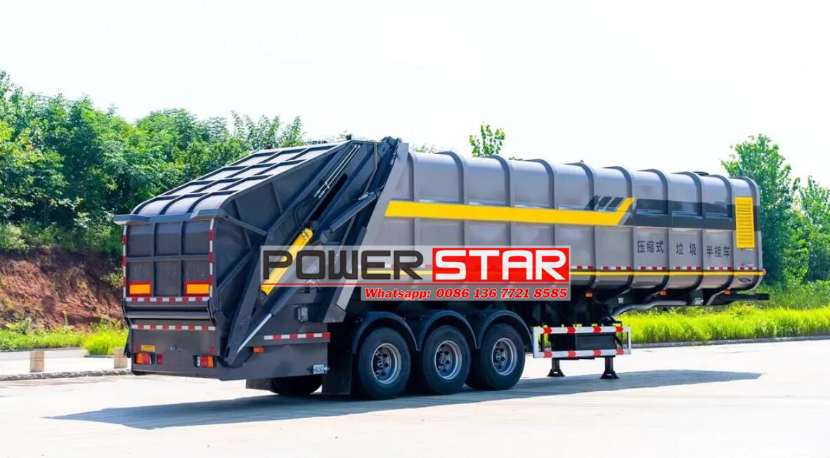 rear loader compactor semi trailer