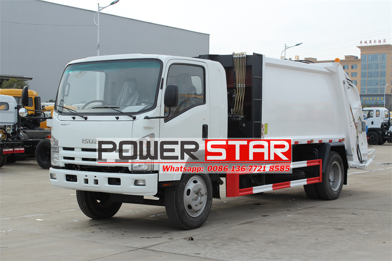 Isuzu ELF 700P rear loader compactor truck