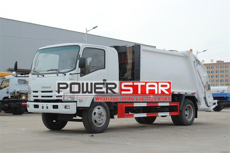 Isuzu refuse compactor garbage truck