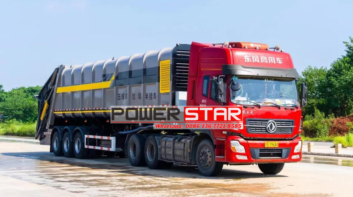 rear loader compactor semi trailer