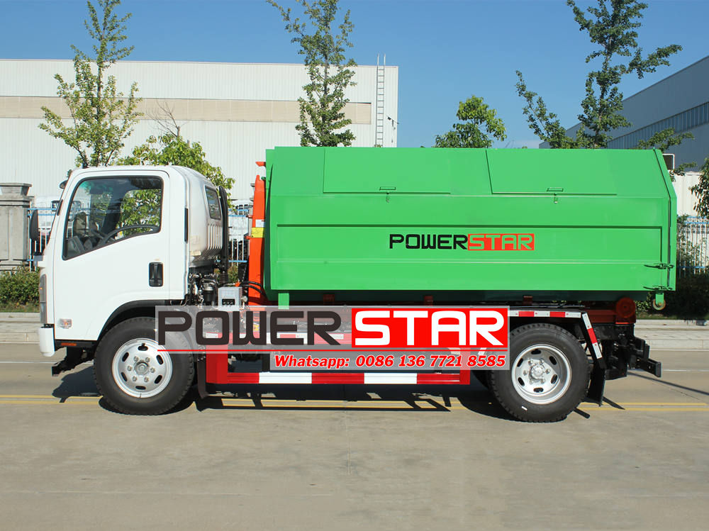 Isuzu hook lift garbage truck 
