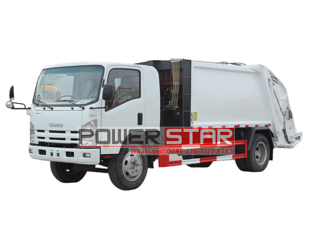 Isuzu NPR 8cbm trash truck compactor