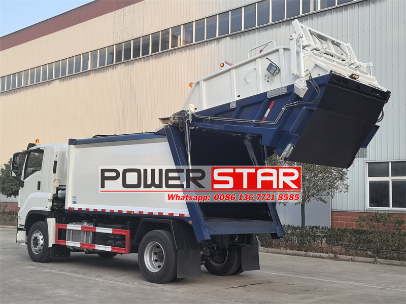 Isuzu refuse compactor garbage truck