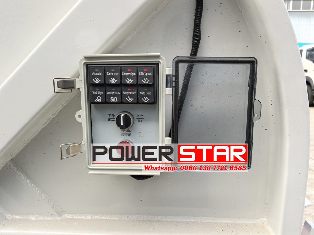 Isuzu rear loader compactor truck
