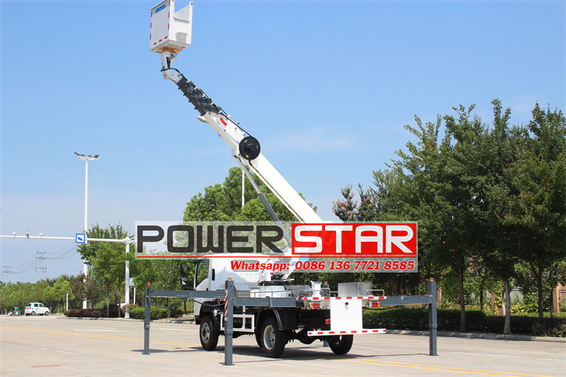 Isuzu 29m straight manlifter platform truck