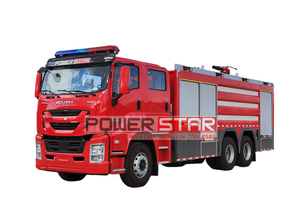 Isuzu GIGA 10cbm foam fire fighting truck 