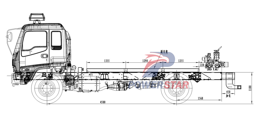 Isuzu FVR truck chassis mounted fire pump