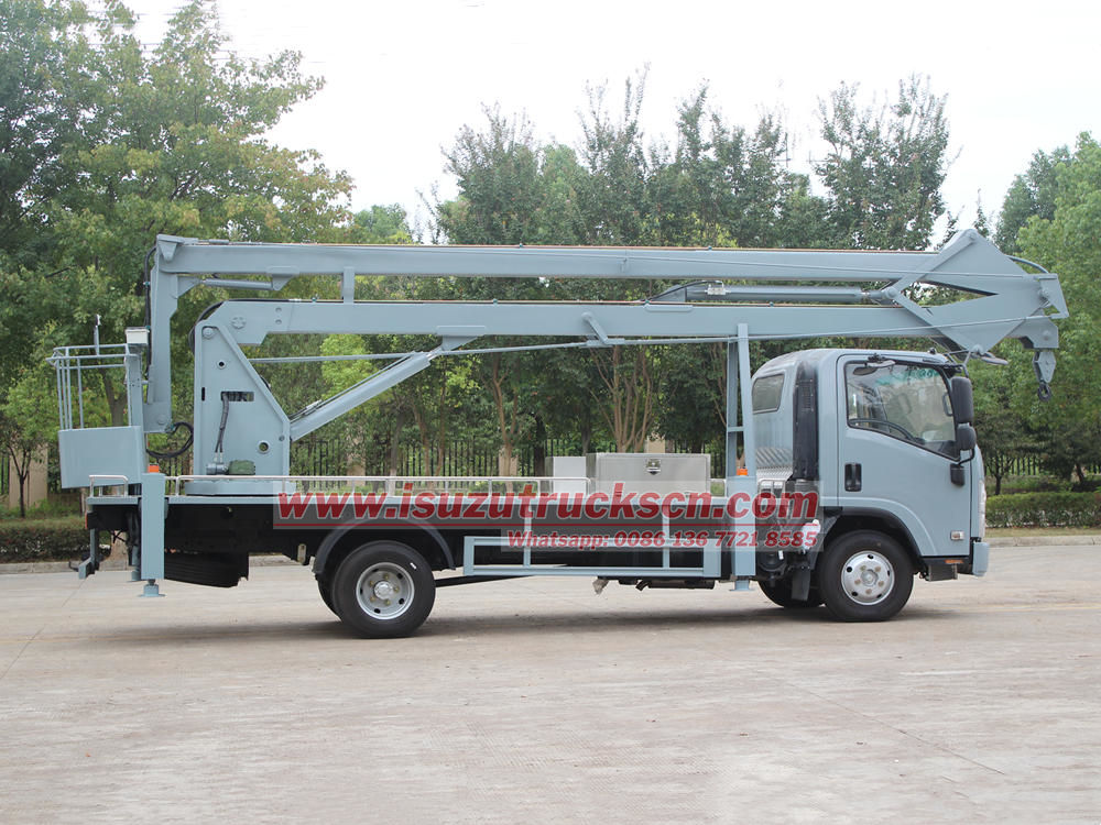 Isuzu folding arm aerial work vehicle