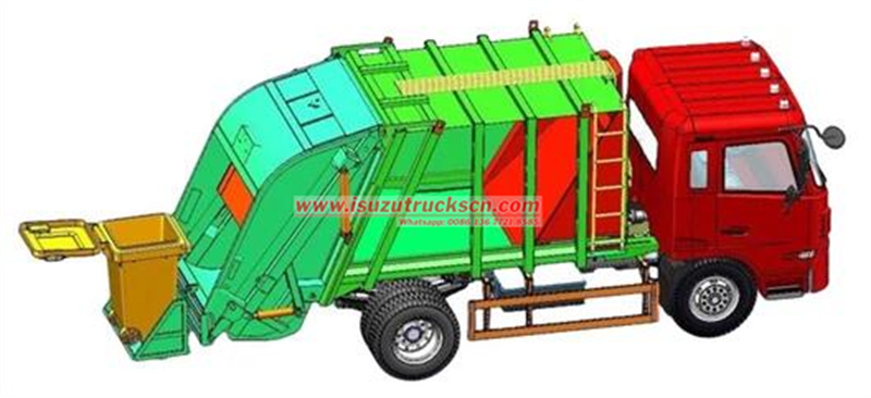 ISUZU NPR off-road garbage compactor truck