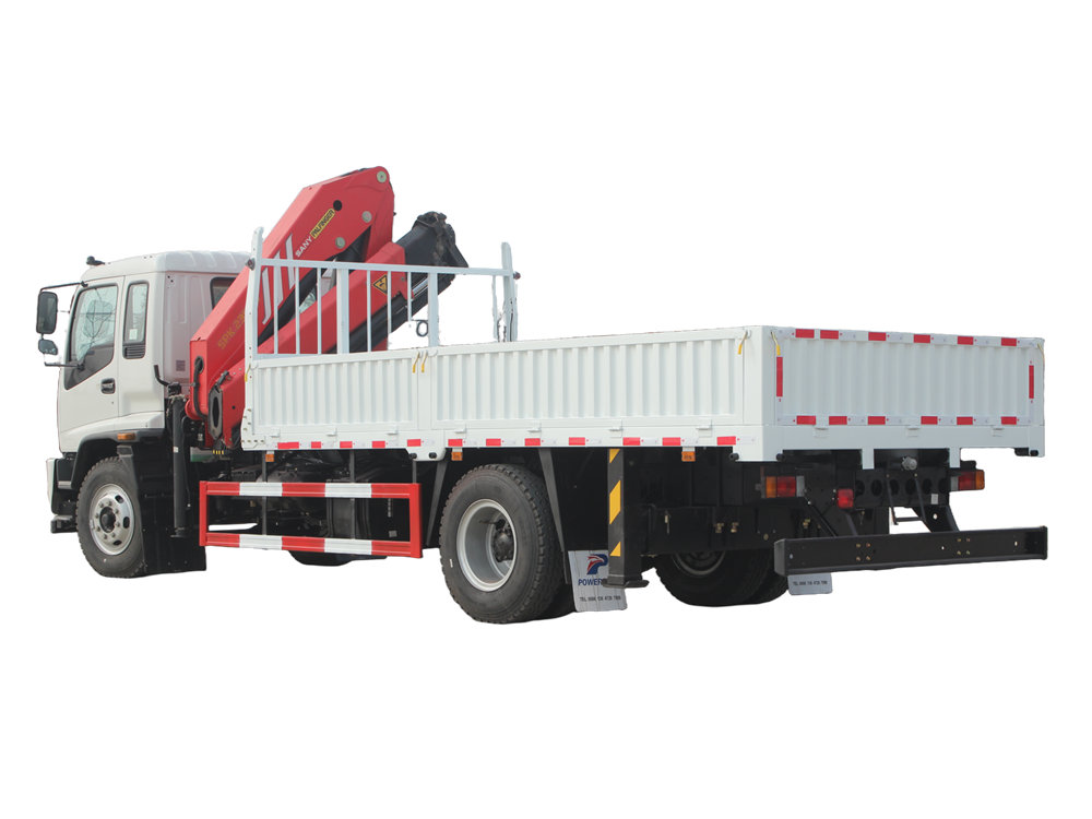 Isuzu truck with lifting crane