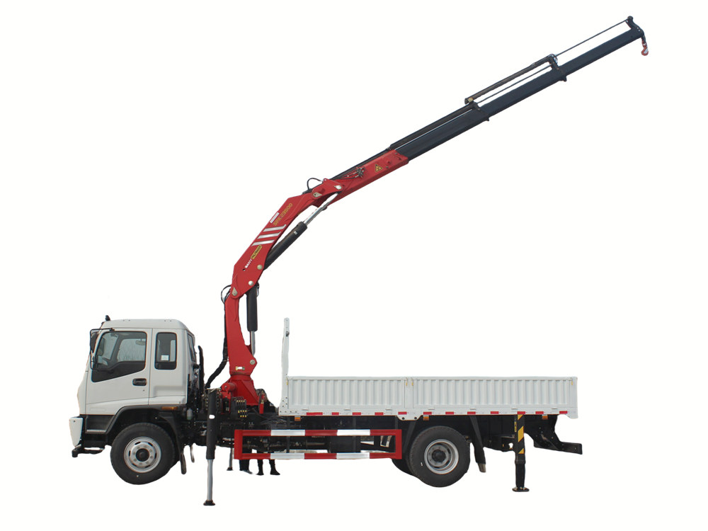 Isuzu knuckle boom truck