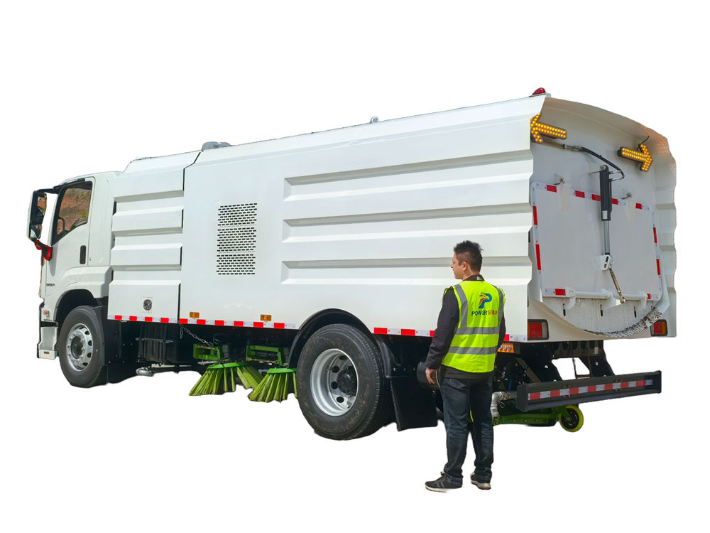 Isuzu sweeping vehicle
