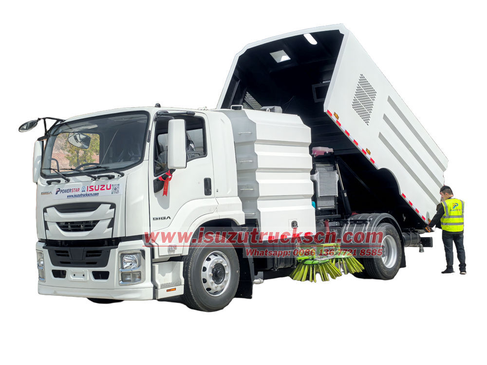 Isuzu street sweeping vehicle 