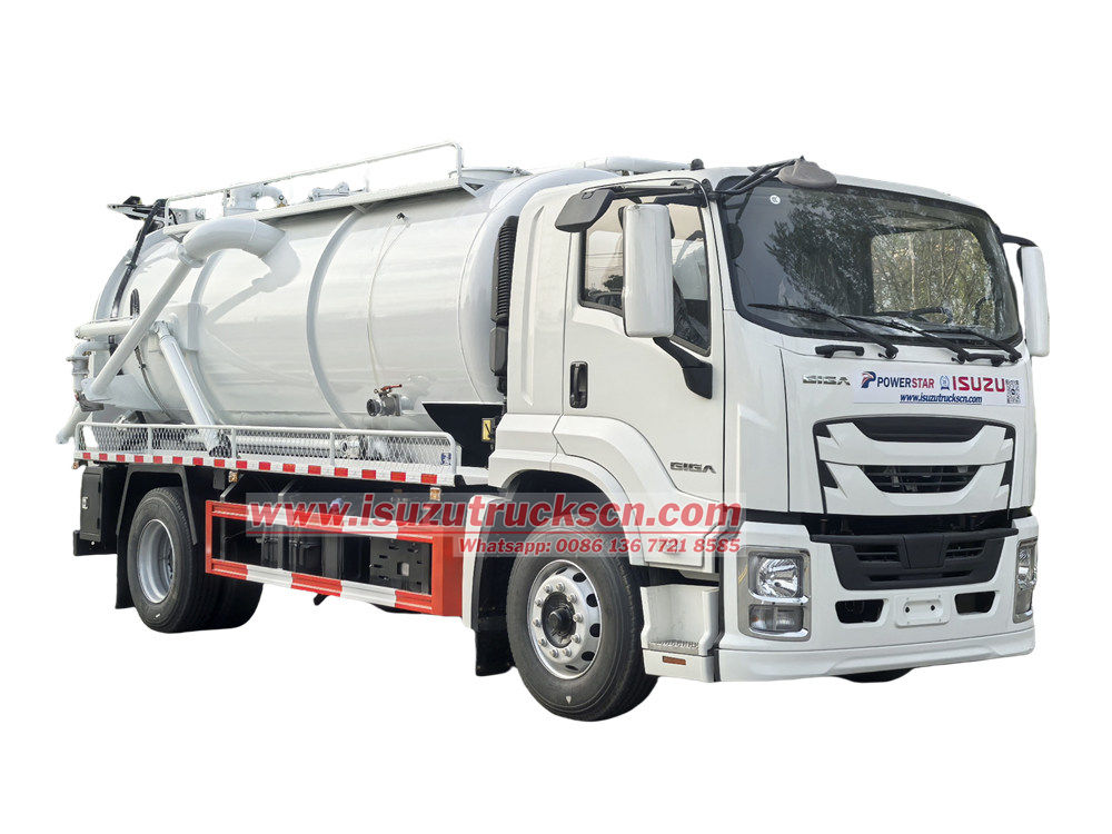 Isuzu cleaning and sewage suction truck