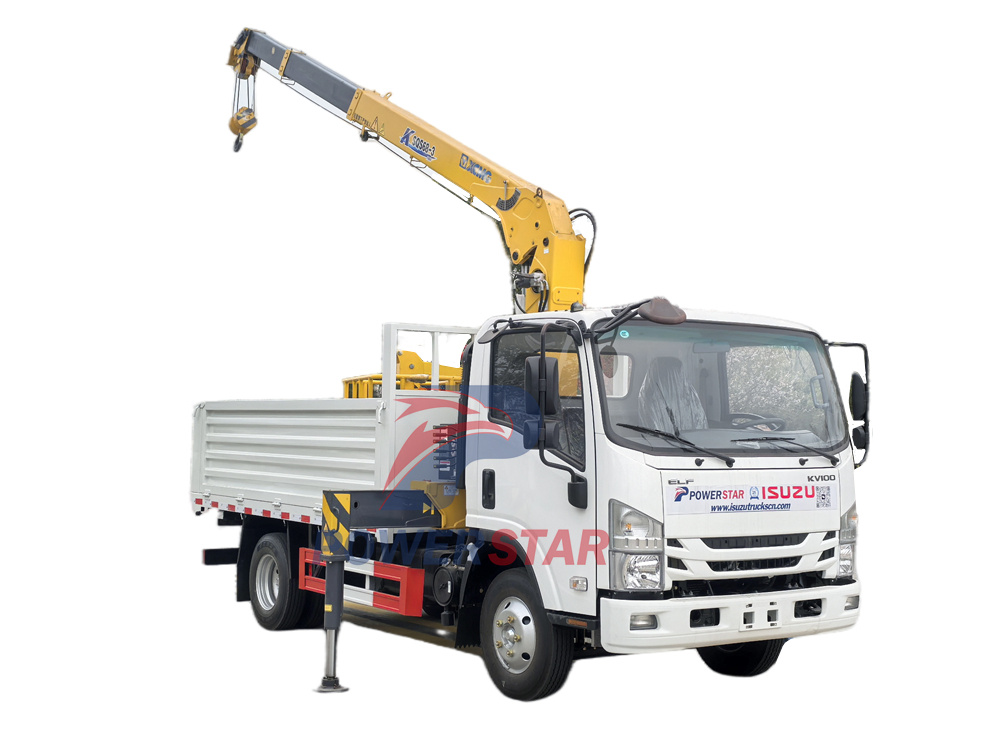 Isuzu utility service truck with crane (1)