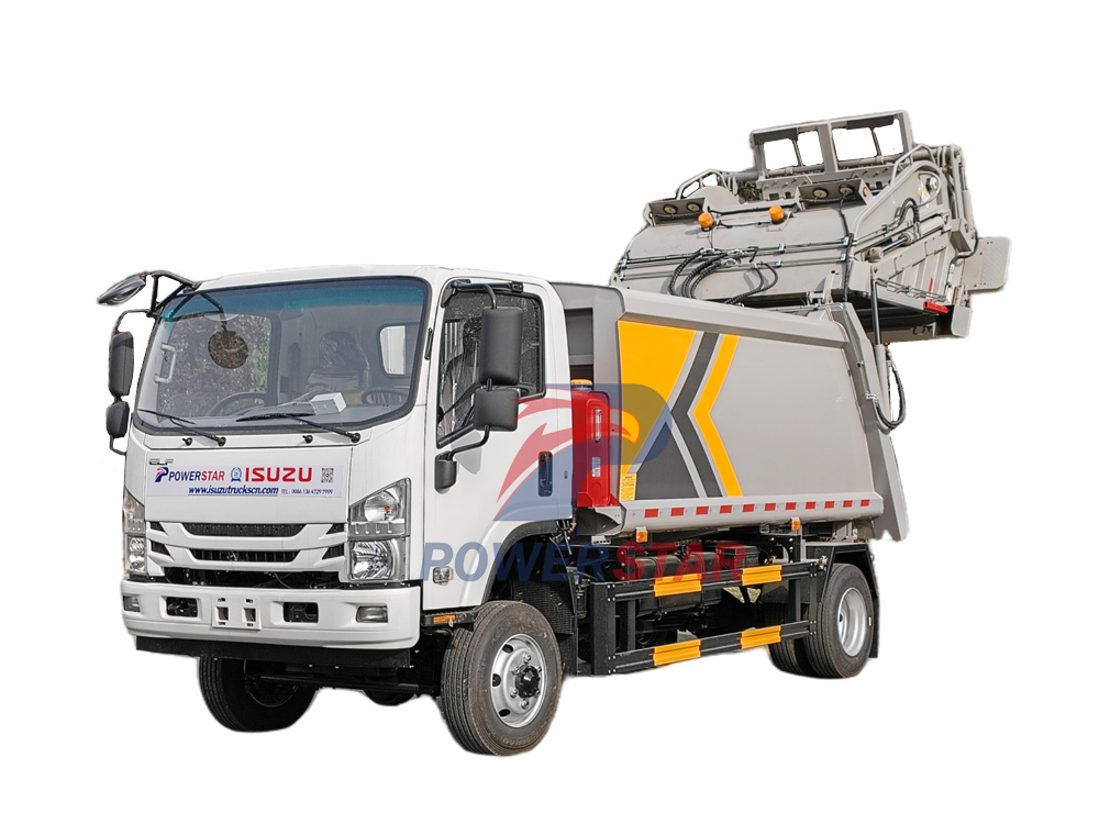 2025 year Isuzu 190hp rear loader garbage truck