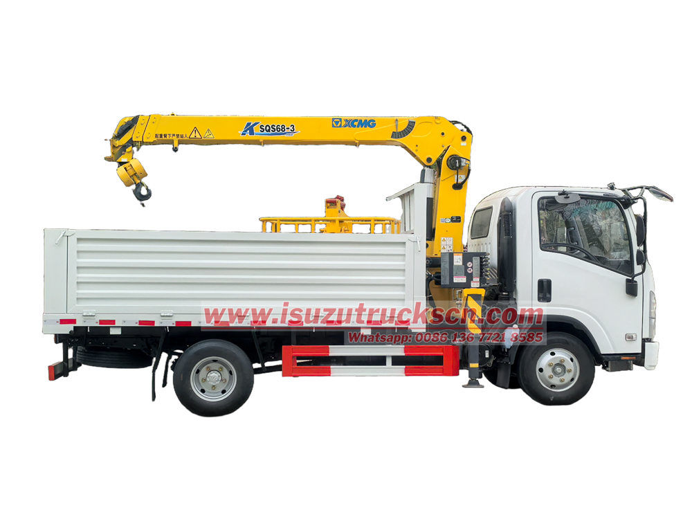 Isuzu ELF hydraulic crane truck