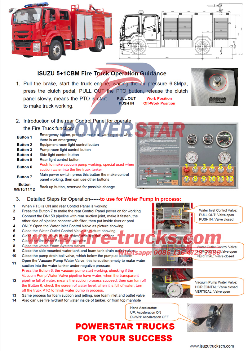 isuzu 4000 liters water foam fire fighting truck