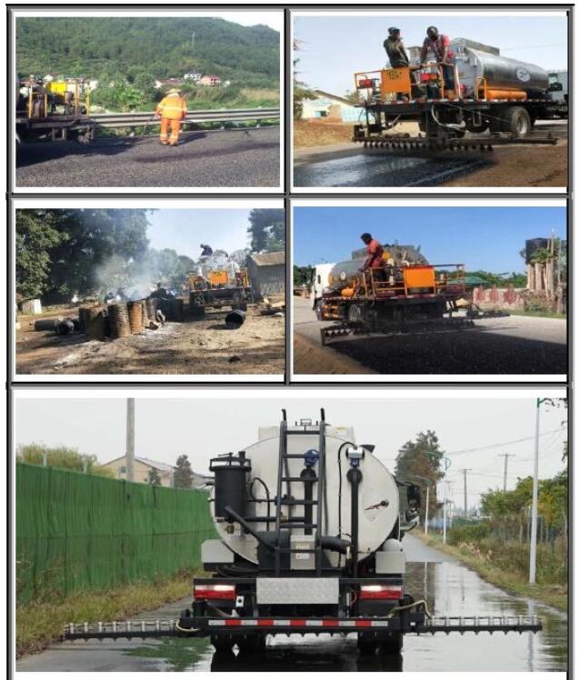 3000L~5000L Customer Isuzu Ordinary asphalt distributor Bitumen emulsion sprayer
