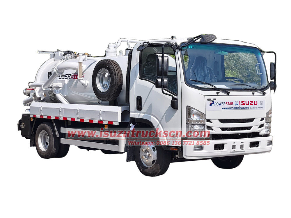 Isuzu combined jetting suction truck