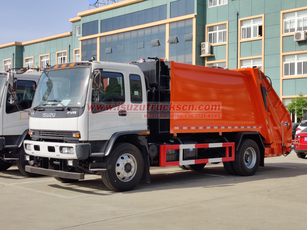 Philippines ISUZU FVR 10CBM Garbage Compactor for sale