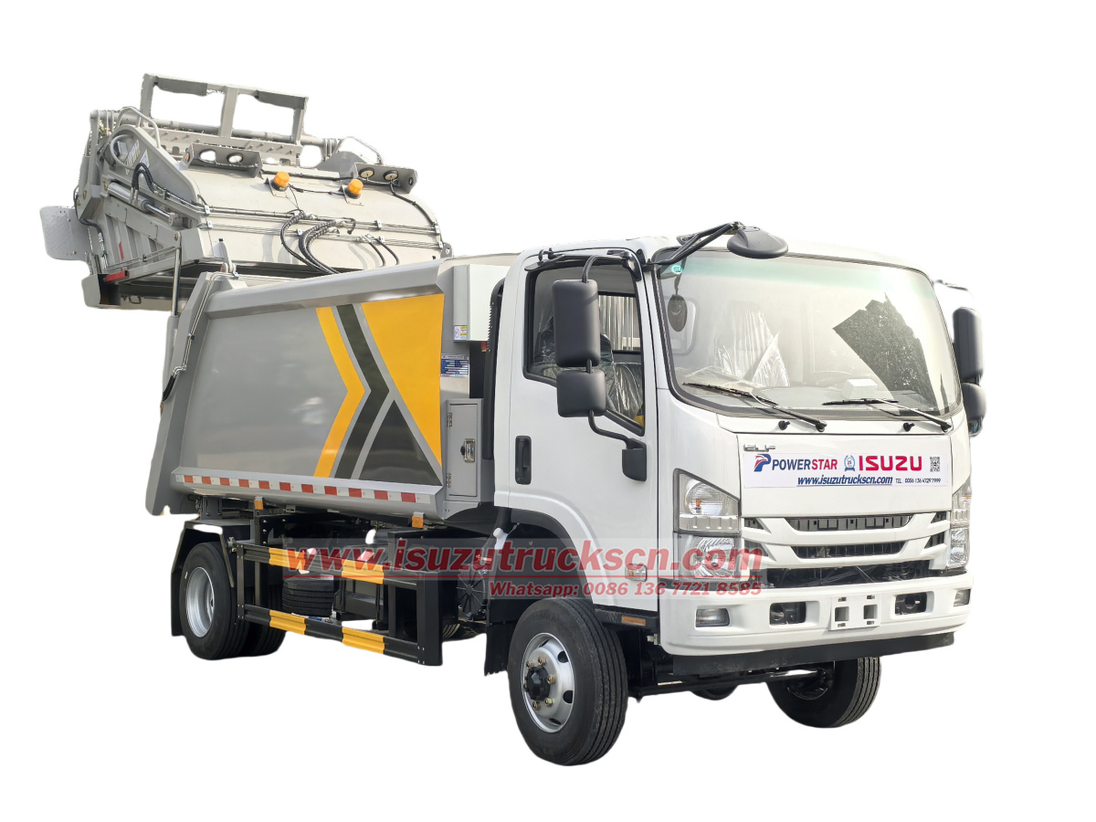 Philippines ISUZU 4×4 AWD 8CBM waste compression truck for sale