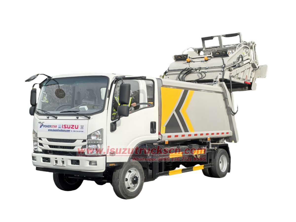 Philippines ISUZU 4×4 AWD 8CBM waste compression truck for sale