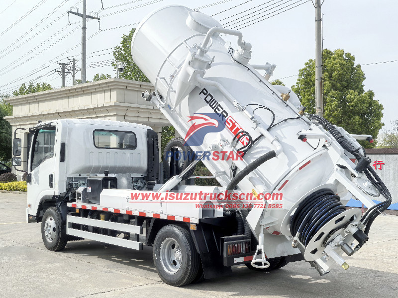 How to operate Isuzu combined suction jetting truck