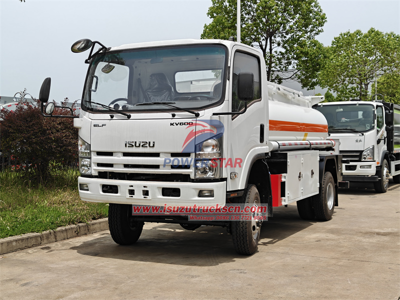 Isuzu 4x4 offroad fuel tanker truck