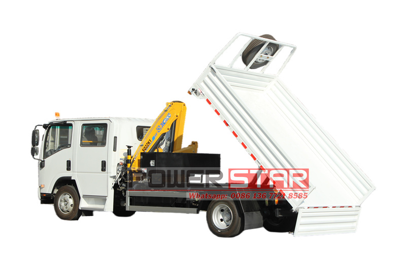 ISUZU NPR 190HP crane truck