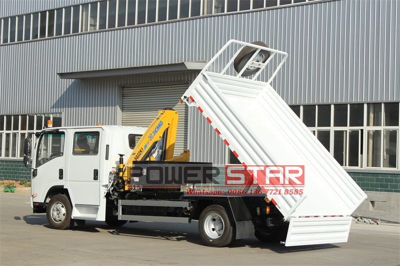 ISUZU NPR truck mounted crane XCMG